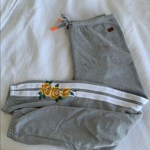 Peace Love World gray joggers